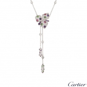 Cartier White Gold Caresse d'Orchid?es Necklace